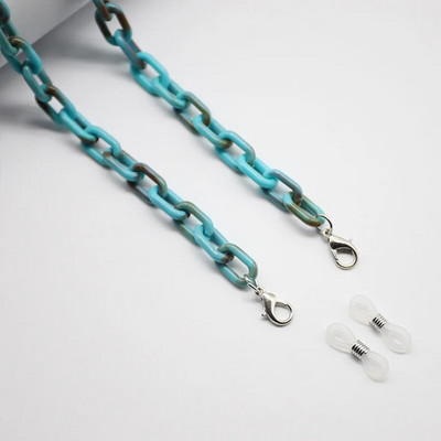 Akrila brilles ķēde vintage saulesbrilles štrope Sejas maska Divreiz lietojama neslīdoša briļļu siksnas Izturīga briļļu vads daudzkrāsains