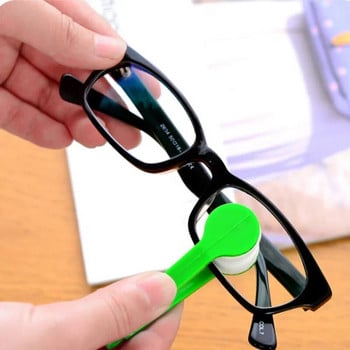 Εργαλεία καθαρισμού γυαλιών Μίνι φορητό πολυλειτουργικό γυαλιά καθαρισμού τριψίματος γυαλιών βούρτσα διπλής όψης Καθαριστικό γυαλιών μικροϊνών