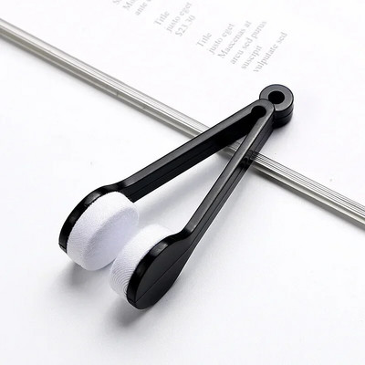 Briļļu tīrīšanas rīki Mini portatīvie daudzfunkcionālie brilles tīrīšanas rīve Divpusēji brilles birste Mikrošķiedras briļļu tīrīšanas līdzeklis