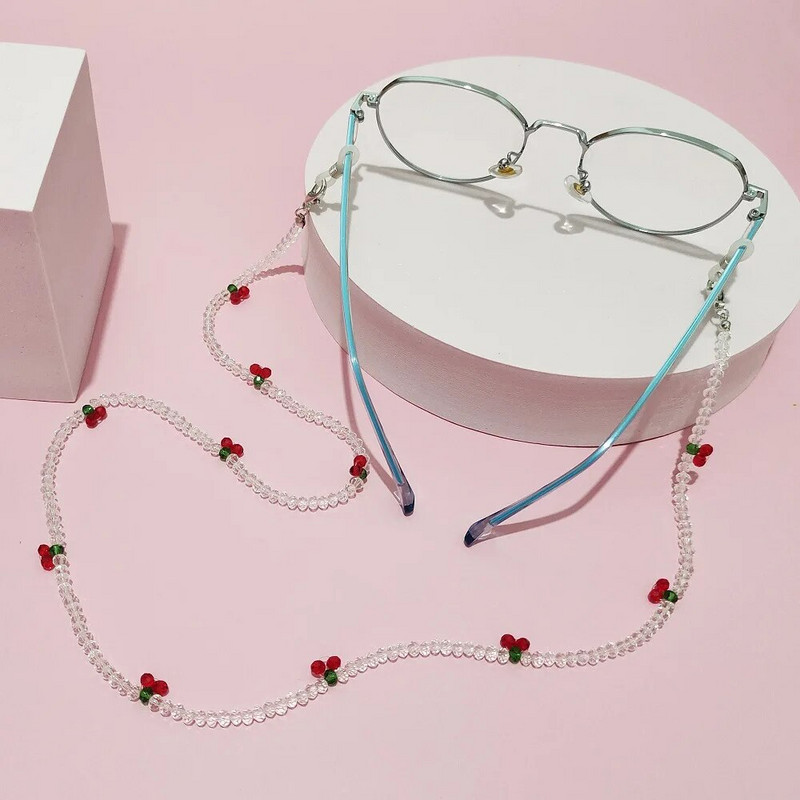 Saulesbrilles Maskēšanas Ķēdes Masku Ķēdes Ķiršu Briļļu Ķēdītes Sievietēm Retro Metāla Saulesbrilles Virves Briļļu auklas Turētājs