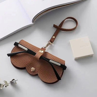 Jauna saulesbriļļu soma Pārnēsājams briļļu futrālis Saulesbrilles aizsargapvalks Cute Eyewear Clip Sieviešu minimālisma briļļu soma