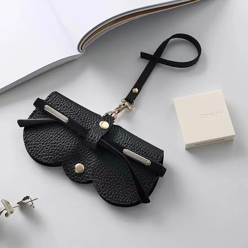 Jauna saulesbriļļu soma Pārnēsājams briļļu futrālis Saulesbrilles aizsargapvalks Cute Eyewear Clip Sieviešu minimālisma briļļu soma