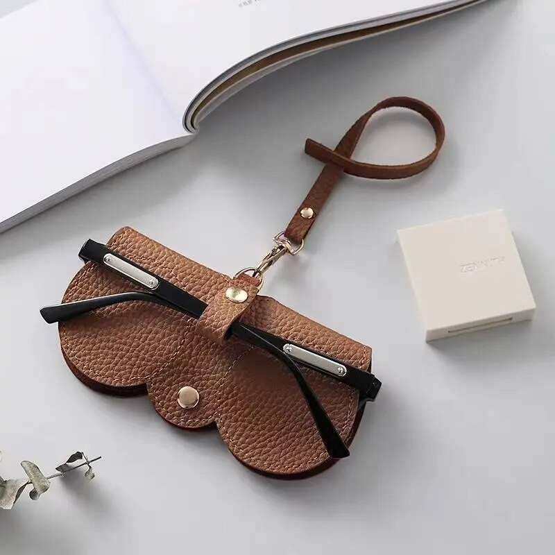 Jauna saulesbriļļu soma Pārnēsājams briļļu futrālis Saulesbrilles aizsargapvalks Cute Eyewear Clip Sieviešu minimālisma briļļu soma
