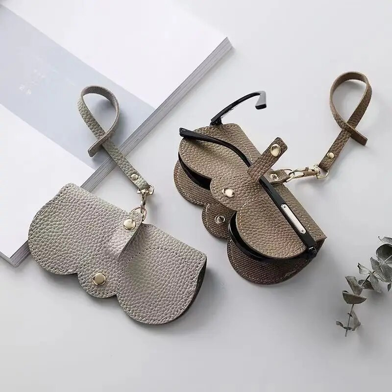 Jauna saulesbriļļu soma Pārnēsājams briļļu futrālis Saulesbrilles aizsargapvalks Cute Eyewear Clip Sieviešu minimālisma briļļu soma