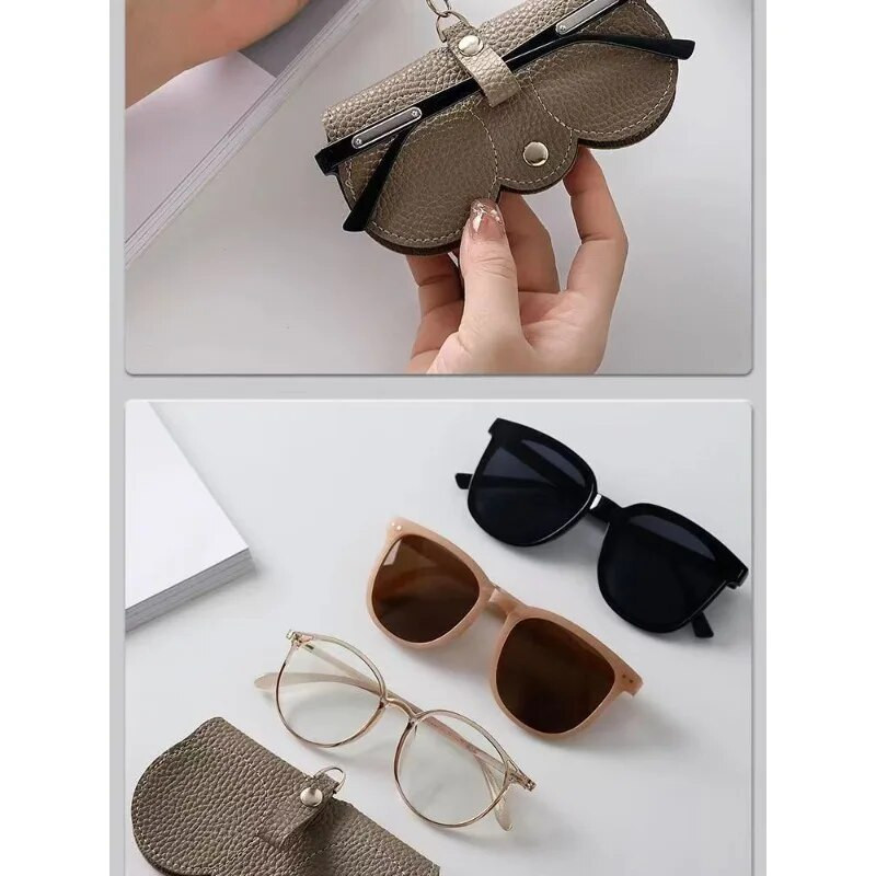 Jauna saulesbriļļu soma Pārnēsājams briļļu futrālis Saulesbrilles aizsargapvalks Cute Eyewear Clip Sieviešu minimālisma briļļu soma