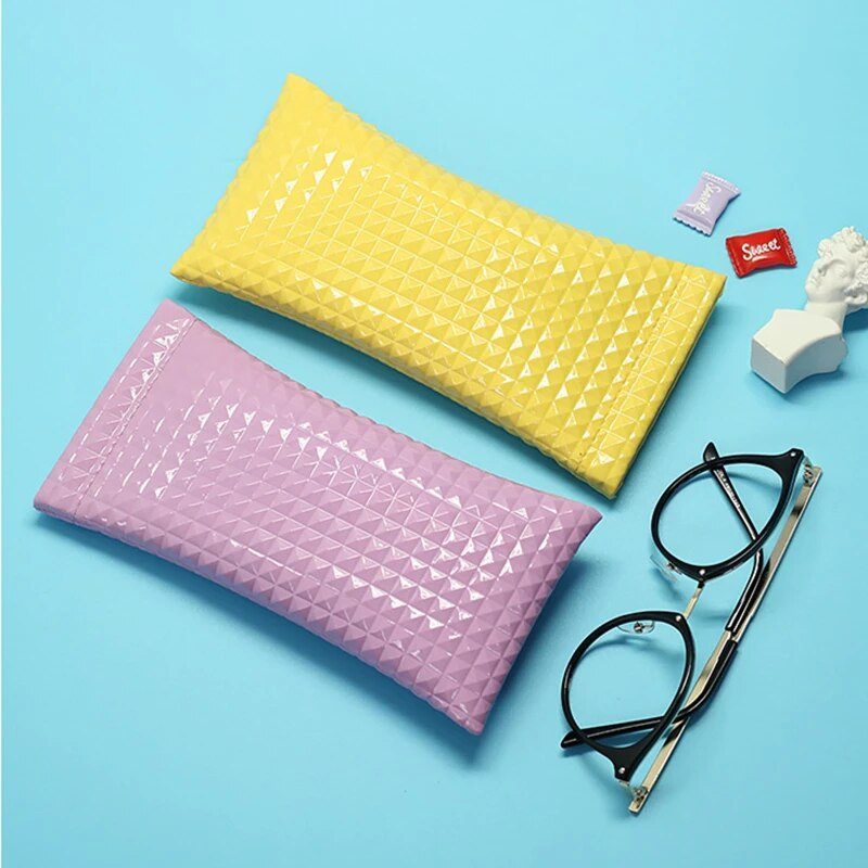 NAUJI PU odiniai akinių maišelių dėklai Madingi mieli korėjietiško stiliaus, įbrėžimams atsparūs akiniai nuo saulės maišelių apsauga akių akinių maišeliai