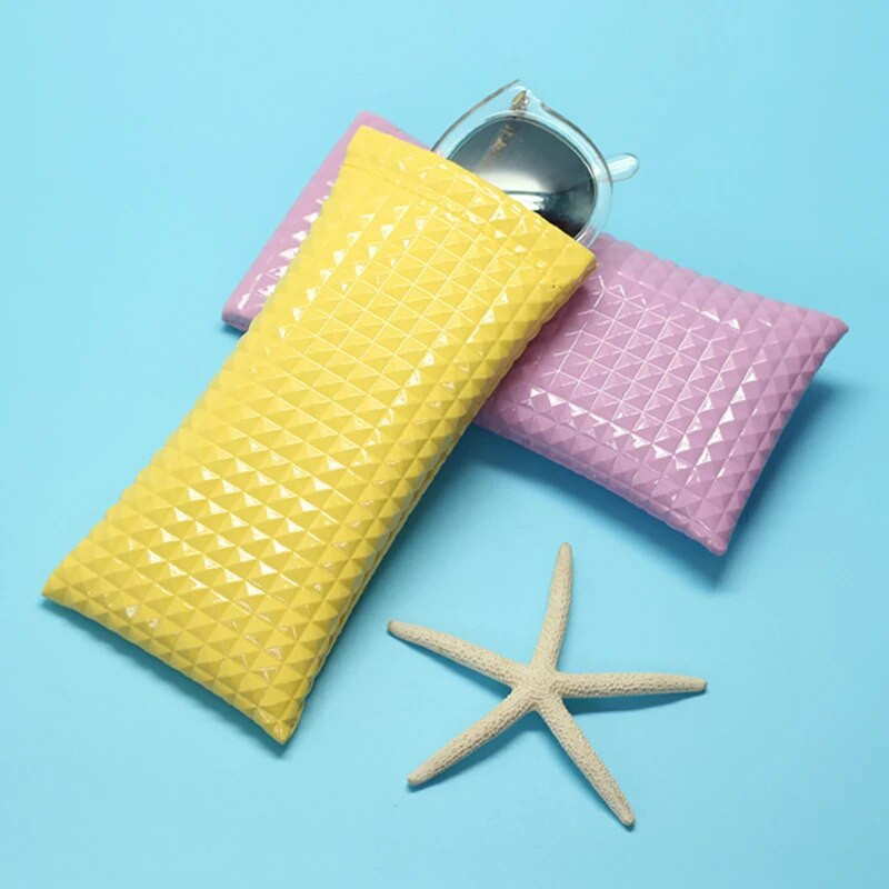 NAUJI PU odiniai akinių maišelių dėklai Madingi mieli korėjietiško stiliaus, įbrėžimams atsparūs akiniai nuo saulės maišelių apsauga akių akinių maišeliai