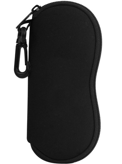 Saulesbrilles Mīksts futrālis Īpaši viegls neoprēna rāvējslēdzējs Briļļu kastītes ar siksnu Brilles Brilles glabāšanas soma Pārnēsājams melns acu futrālis