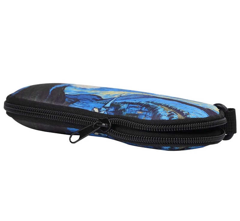 Saulesbrilles Mīksts futrālis Īpaši viegls neoprēna rāvējslēdzējs Briļļu kastītes ar siksnu Brilles Brilles glabāšanas soma Pārnēsājams melns acu futrālis