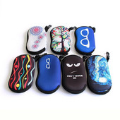 Kaasaskantavad neopreenkummist Prillid Päikeseprillid Kõva ümbris Tõmblukk Prillide Kaitsja Karbi hoidik Prillide Aksessuaarid