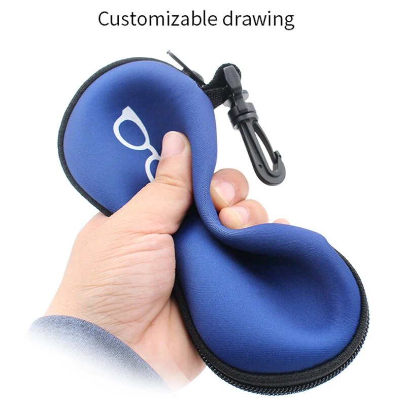 Kaasaskantavad neopreenkummist Prillid Päikeseprillid Kõva ümbris Tõmblukk Prillide Kaitsja Karbi hoidik Prillide Aksessuaarid