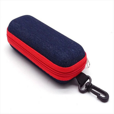 Huse portabile pentru ochelari de culoare neagră Acoperă ochelari de soare Husă rigidă pentru femei, bărbați, cutie de ochelari cu șnur, fermoar, huse pentru ochelari, protector
