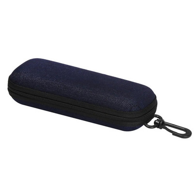 Huse portabile pentru ochelari de culoare neagră Acoperă ochelari de soare Husă rigidă pentru femei, bărbați, cutie de ochelari cu șnur, fermoar, huse pentru ochelari, protector