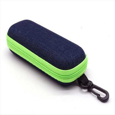Huse portabile pentru ochelari de culoare neagră Acoperă ochelari de soare Husă rigidă pentru femei, bărbați, cutie de ochelari cu șnur, fermoar, huse pentru ochelari, protector