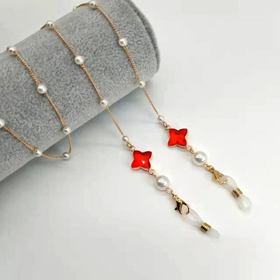 Ženski lanac za naočale, plastična perla u boji srca, kristalni šarm, držač za naočale, držač za naočale za čitanje, remen, maska, uže za vješanje