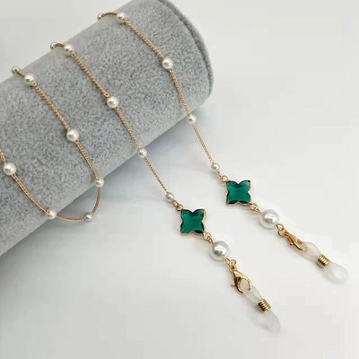 Ženski lanac za naočale, plastična perla u boji srca, kristalni šarm, držač za naočale, držač za naočale za čitanje, remen, maska, uže za vješanje