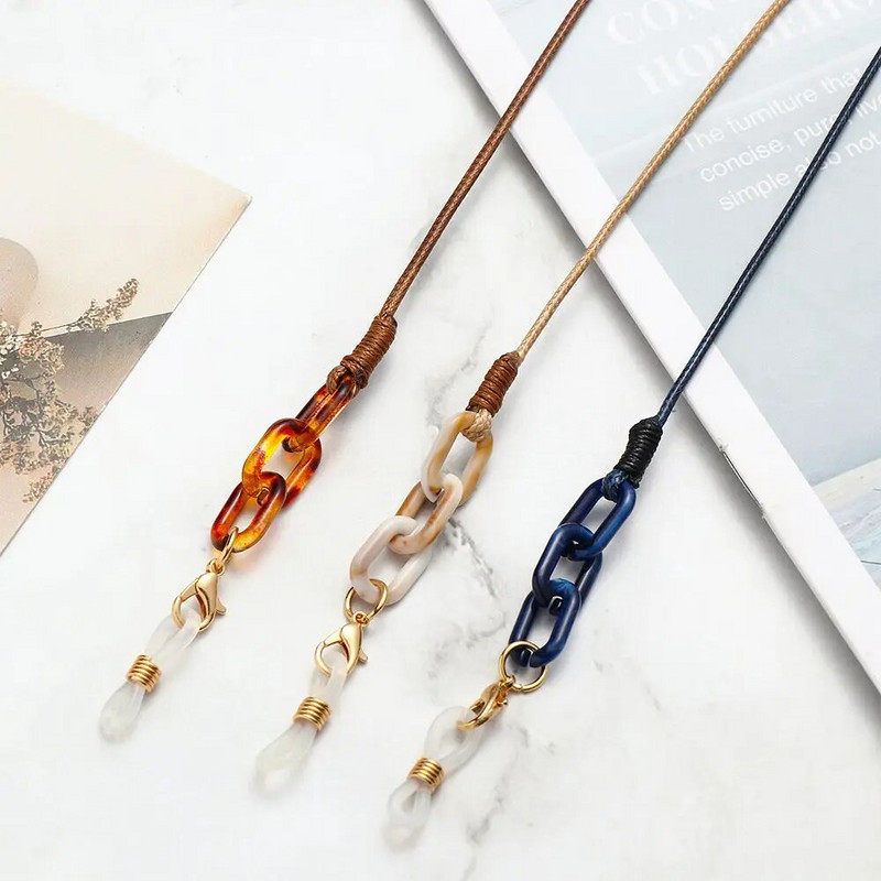 Trendikas Leopard Akrüülprillid Ketid Päikeseprillid Paelad Kaotsiminekuvastased Lugemisprillid Juhtmed Prillid Rihm Prillide Aksessuaarid