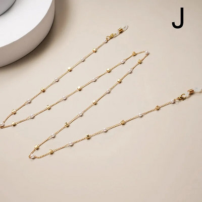 Jauna modes masku ķēde Pērle Ziedu Zvaigzne Brilles Piekārtas Virves Pretnozaudēšanas briļļu maska Štrope Sieviešu saulesbrilles Briļļu ķēde