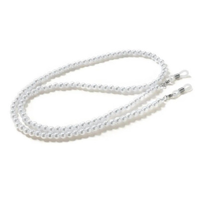 Prillikett valge Väike pärlhelmestega prillikett päikeseprillide hoidja rihm kaelakee