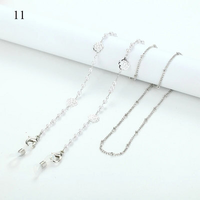 Izvrsni lančići za sunčane naočale srebrne boje Vješalica za masku Traka za vrpcu Biserni cvijet ruže Lanac za naočale Držač maske 2022 Nakit za žene