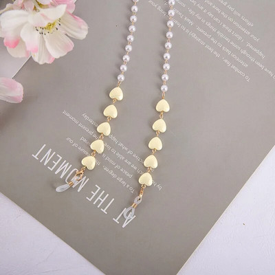 Mood Südamepärlitest helmestega prillide ketid Mask Rippuvad nöörid Prillid Kett Metallist Päikeseprillid Paelad Naiste moslemi maskide ketid