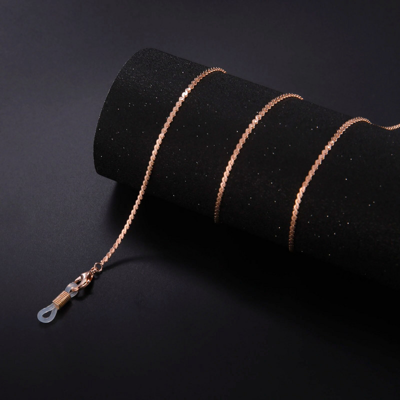 Skyrim Rose Gold Krāsa S Forma Virves Brilles Ķēdes Sieviešu Pretslīdes Saulesbrilles Ķēdes Lasīšanai Brilles Siksnas Virves Aksesuāri
