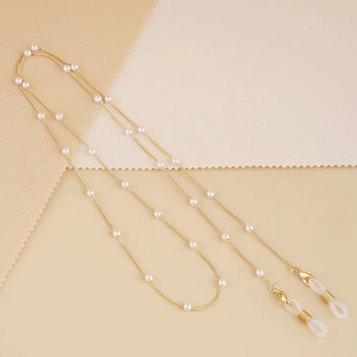 Fashion Pearl Glasses Chain πολύχρωμα στρας Μάσκα Κορδόνι Μεταλλική αλυσίδα γυαλιών ηλίου Anti-lost Hang on Neck Κοσμήματα Αξεσουάρ