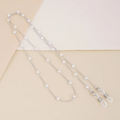 Fashion Pearl Glasses Chain πολύχρωμα στρας Μάσκα Κορδόνι Μεταλλική αλυσίδα γυαλιών ηλίου Anti-lost Hang on Neck Κοσμήματα Αξεσουάρ