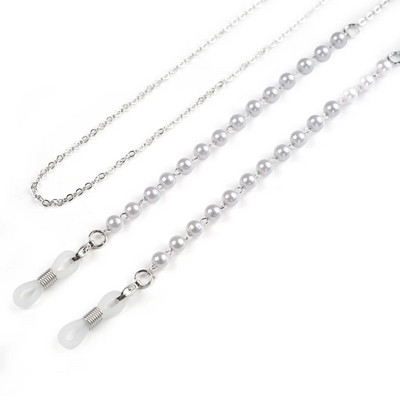 Fashion Pearl Glasses Chain πολύχρωμα στρας Μάσκα Κορδόνι Μεταλλική αλυσίδα γυαλιών ηλίου Anti-lost Hang on Neck Κοσμήματα Αξεσουάρ