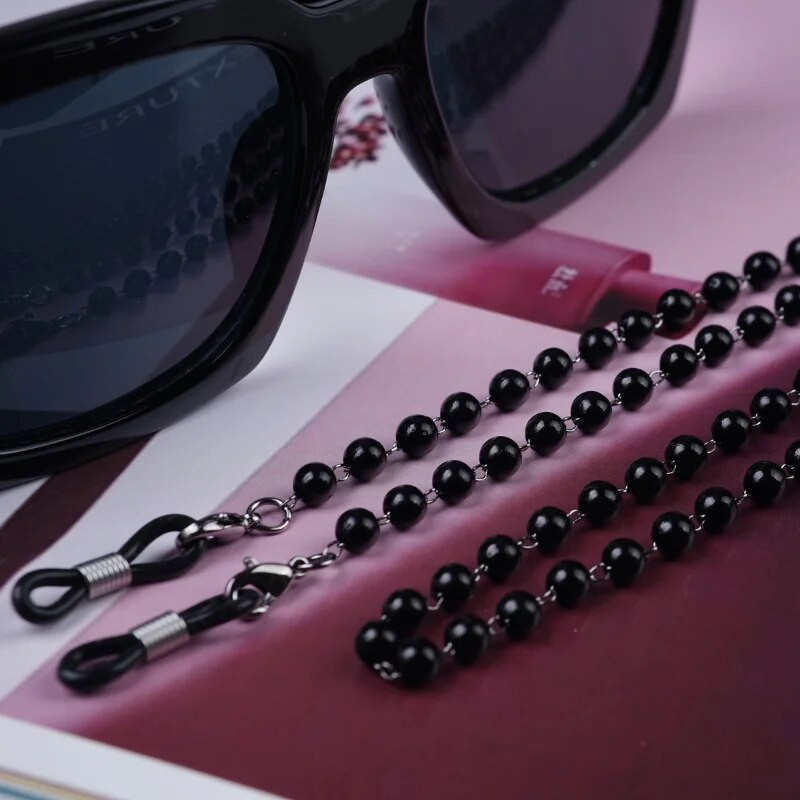 Modes Pērļu briļļu ķēde Krāsains Rhinestones Maska Štrope Metāla saulesbriļļu ķēde Pret pazaudēšanu Kaklā Rotaslietas Aksesuāri
