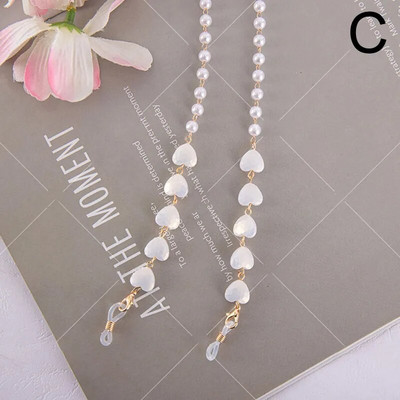 1Gb Sieviešu kristāla pērlīšu briļļu ķēdes Bohēmijas štropes sejas maskas ķēdes turētājs briļļu virve Saulesbrilles aukla kakla siksna