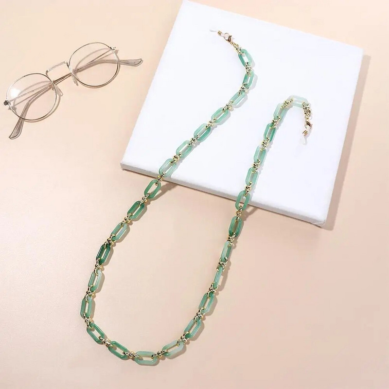 Elegantni lanac od akrilnih naočala u boji slatkiša Višebojne lančić za sunčane naočale Ogrlica s vrpcom Ženske naočale za čitanje Viseći remen oko vrata Uže