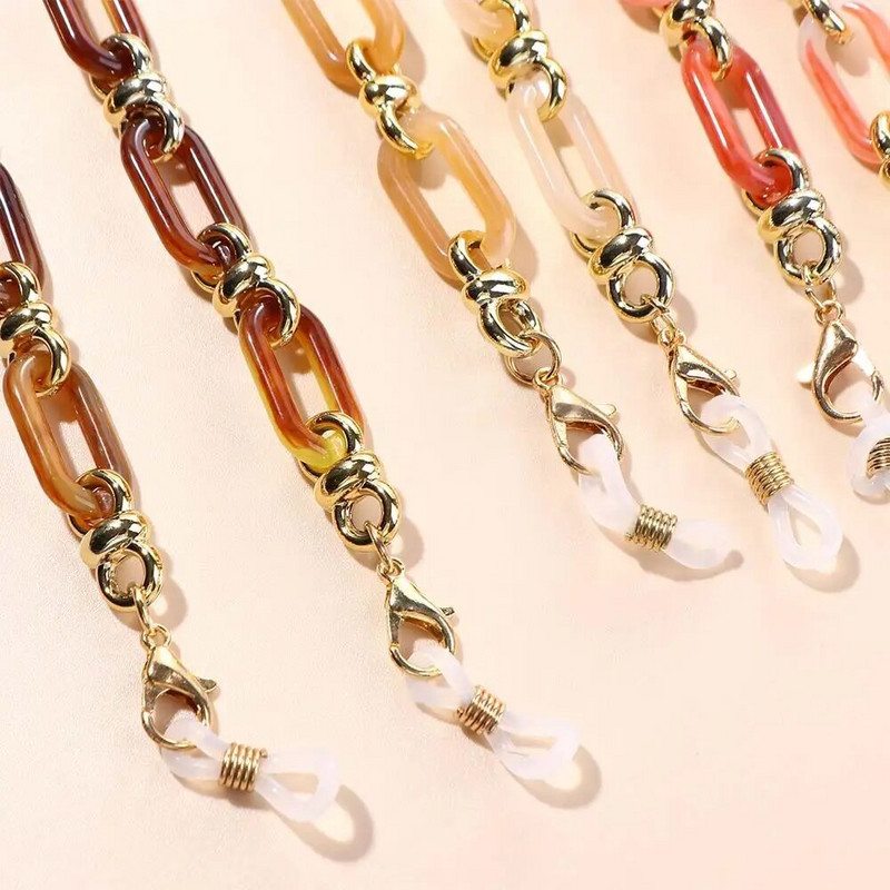 Elegantni lanac od akrilnih naočala u boji slatkiša Višebojne lančić za sunčane naočale Ogrlica s vrpcom Ženske naočale za čitanje Viseći remen oko vrata Uže