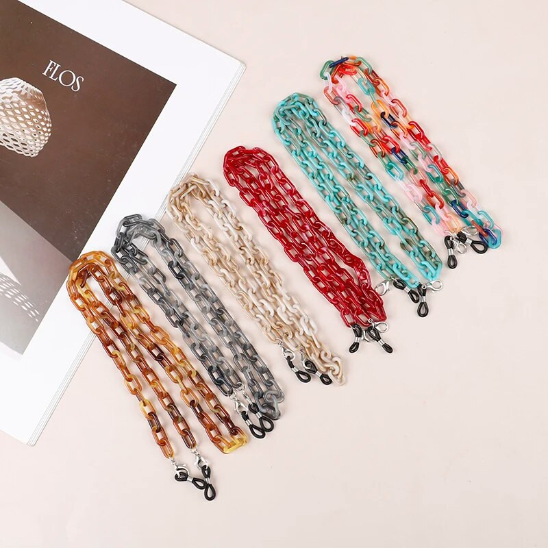 Μόδα Γυαλιά ηλίου Γυναικεία Ακρυλικά Γυαλιά Ακουστικά Αλυσίδα Γυαλιών Οράσεως Αντι-Χαμένη Δαντέλα Κορδόνι Λαιμού Κρεμαστό λουρί μάσκας