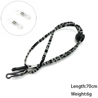 2 bucăți stil etnic colorat frânghie din nailon reglabil ochelari de soare suport mască șnur țesătură imprimată ochelari lanț ochelari accesorii