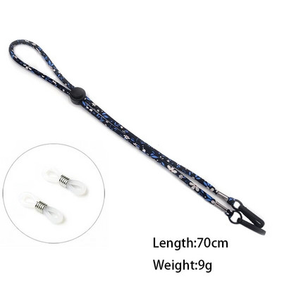 2 bucăți stil etnic colorat frânghie din nailon reglabil ochelari de soare suport mască șnur țesătură imprimată ochelari lanț ochelari accesorii