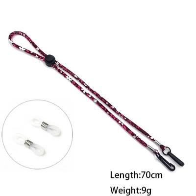 2 bucăți stil etnic colorat frânghie din nailon reglabil ochelari de soare suport mască șnur țesătură imprimată ochelari lanț ochelari accesorii