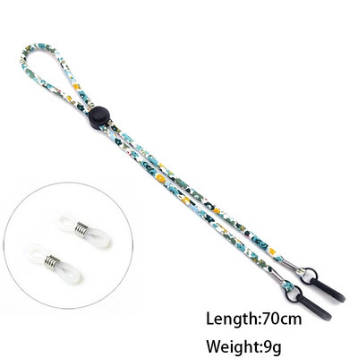 2 bucăți stil etnic colorat frânghie din nailon reglabil ochelari de soare suport mască șnur țesătură imprimată ochelari lanț ochelari accesorii