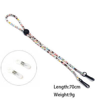 2 bucăți stil etnic colorat frânghie din nailon reglabil ochelari de soare suport mască șnur țesătură imprimată ochelari lanț ochelari accesorii