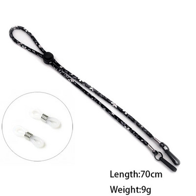 2 bucăți stil etnic colorat frânghie din nailon reglabil ochelari de soare suport mască șnur țesătură imprimată ochelari lanț ochelari accesorii