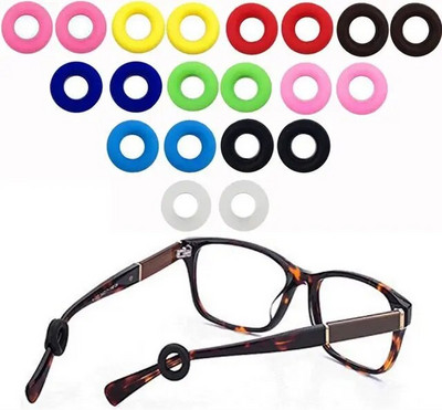 20 buc. Cârlig de ureche anti-alunecare din silicon Ochelari Picior Manșon pentru ureche Suport de fixare Accesorii pentru ochelari Grip Suport pentru ochelari anti-cădere