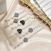 Moodne pärlprillide kett naistele, kaotsiminekuvastane päikeseprillide kaelarihm mask rihmahoidja kaelapael Kaelas riputada prillide kett Ehted