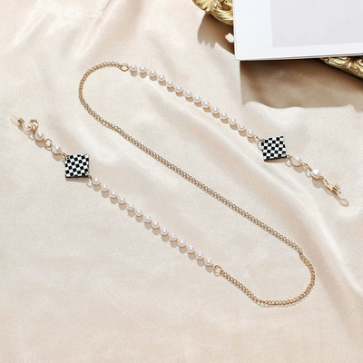 Moodne pärlprillide kett naistele, kaotsiminekuvastane päikeseprillide kaelarihm mask rihmahoidja kaelapael Kaelas riputada prillide kett Ehted