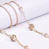 Luksuslikud Pearl Beads Prillid Paelad Päikeseprillid Prillid Keti Juhtmehoidja Rihm Kristall Prillide String Aksessuaarid