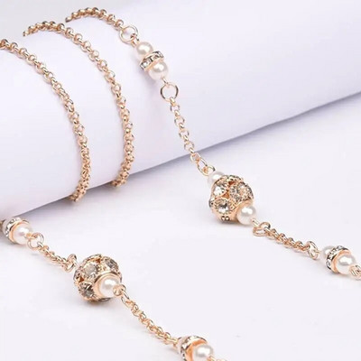 Luksuslikud Pearl Beads Prillid Paelad Päikeseprillid Prillid Keti Juhtmehoidja Rihm Kristall Prillide String Aksessuaarid