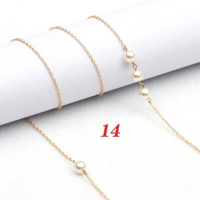 Fashion Pearl Kaukės Grandinėlės Akinių grandinėlė Moterims Retro metaliniai Akiniai nuo saulės Virvelės Akiniai Laido laikiklis Kaklo dirželis Dropshipping