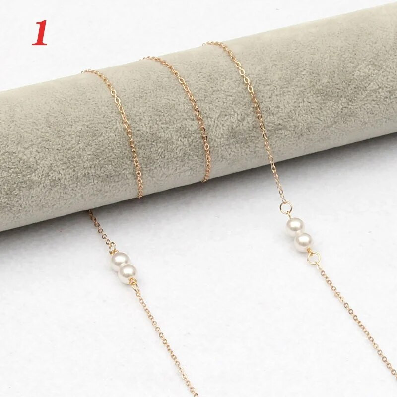 Fashion Pearl Kaukės Grandinėlės Akinių grandinėlė Moterims Retro metaliniai Akiniai nuo saulės Virvelės Akiniai Laido laikiklis Kaklo dirželis Dropshipping