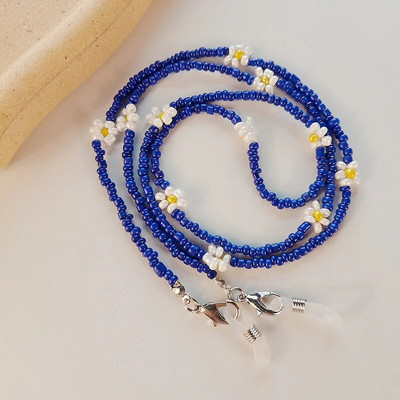 2022. gada jauns krāsains krelles maskas siksniņa kaklarota brilles ķēde briļļu turētājs saulesbrilles aukla sievietēm, meitenes brilles aukla