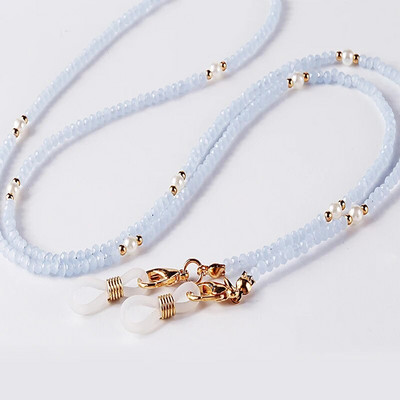 2022. gada jauns krāsains krelles maskas siksniņa kaklarota brilles ķēde briļļu turētājs saulesbrilles aukla sievietēm, meitenes brilles aukla