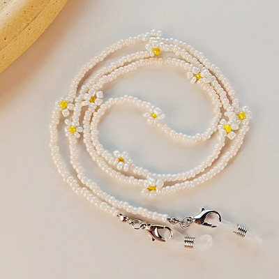 2022. gada jauns krāsains krelles maskas siksniņa kaklarota brilles ķēde briļļu turētājs saulesbrilles aukla sievietēm, meitenes brilles aukla